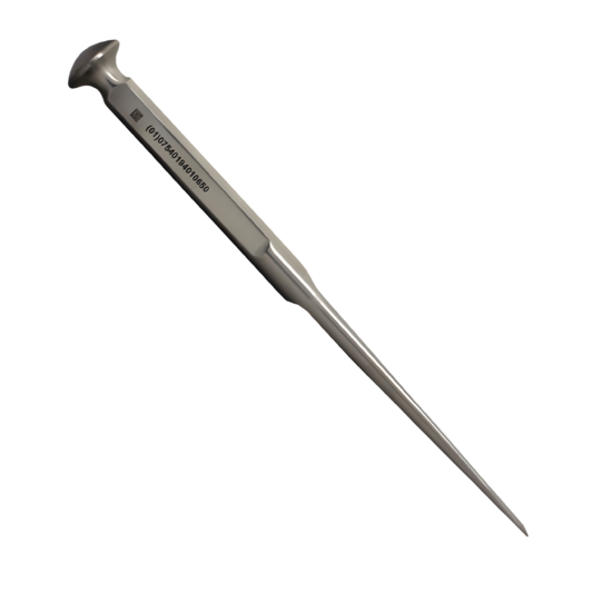 An image of a single sharp tool from the osteotomy set.